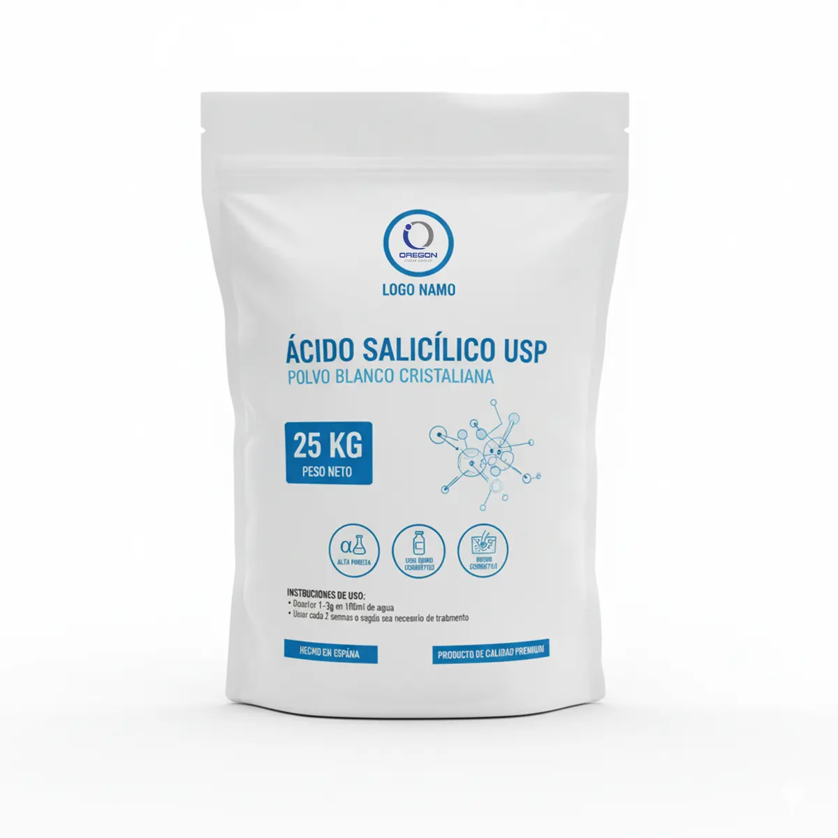 Ácido Salicilico Usp (99,6%) 1 Acido Salicilico 25K