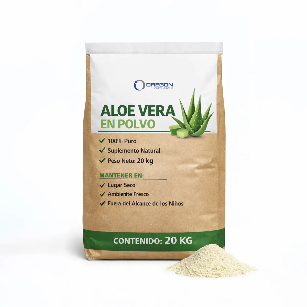 Áloe Vera en Polvo 2 Aloe Vera En Polvo 20 Kg